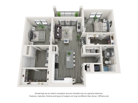 2A two bedroom two bathroom at Ansley Park Apartments, North Carolina, 28412